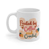 Coffee and Crochet Mug - Perfect Gift for Crocheters, 11oz Ceramic Cup, Crochet Lover Tea Mug, Funny Crochet Quote, Crochet Hook Coffee Cup