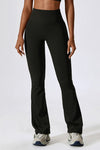 High-rise stretch flared pants