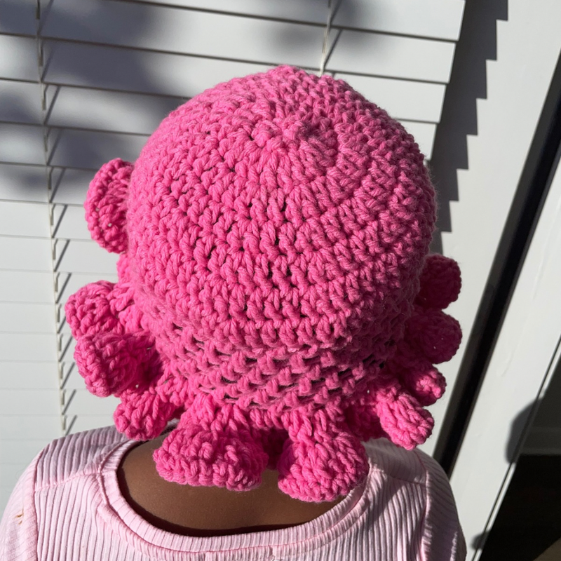 Kids Handmade Solid Color Crochet Ruffle Hat