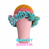 Super Soft Handmade Ombré Crochet Ruffle Hat